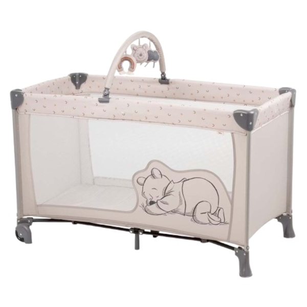 Дитяче ліжечко-манеж Hauck Dream N Play Go Pooh Rainbow Beige (60889-0) - Pampik