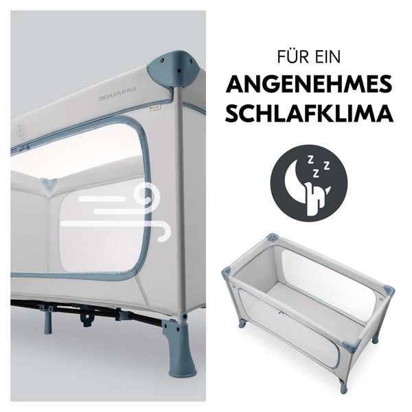 Детская кроватка-манеж Hauck Dream N Play Plus Dusty Blue (60098-6) - Pampik - 5