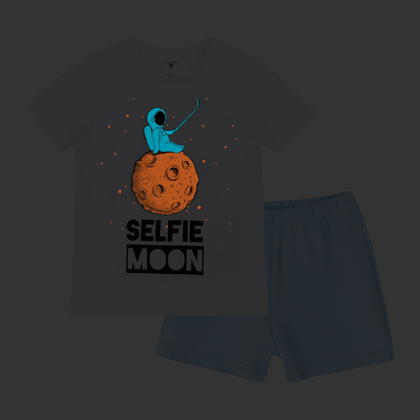 Піжама, що світиться Garnamama Neon PG Summer 116 Білий Блакитний (796058.9877326) - Pampik - 2