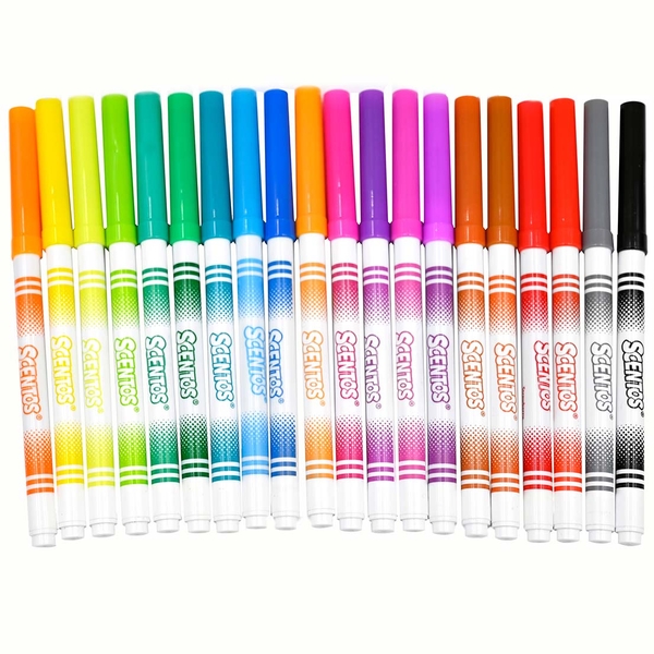 Набір ароматних маркерів для малювання Scentos Тонка лінія, 20 кольорів (20435) - Pampik - 2