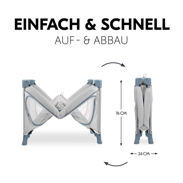 Детская кроватка-манеж Hauck Dream N Play Plus Dusty Blue (60098-6) - Pampik - 8