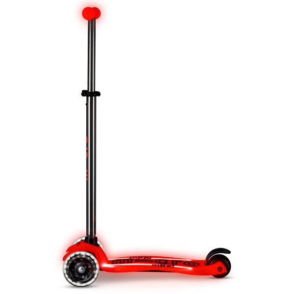 Самокат Micro Maxi Deluxe Glow LED Plus Червона аура (MMD379) - Pampik - 2