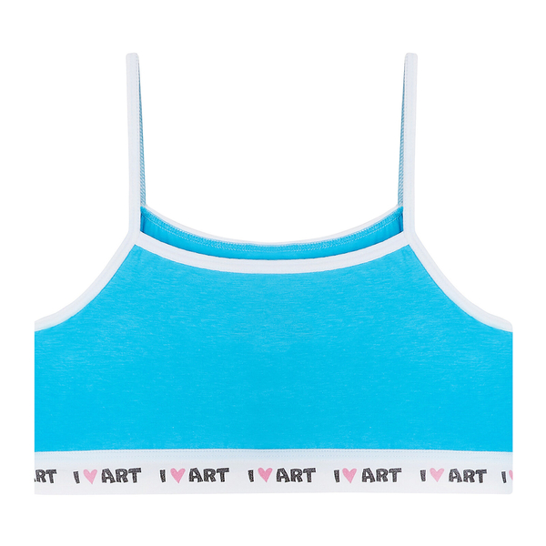 Ліф Garnamama I LOVE ART Crop Tops 122-128 Голубой (882319.1145375) - Pampik - 2