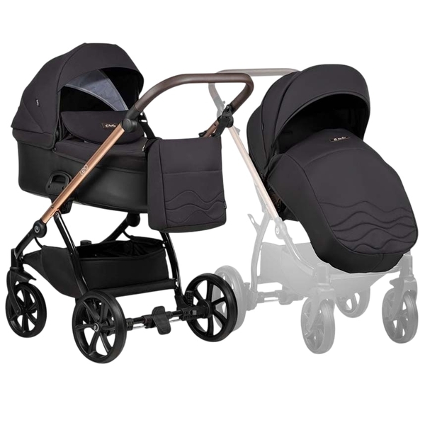 Универсальная коляска 2 в 1 Tutis LEO+ Black - Pampik