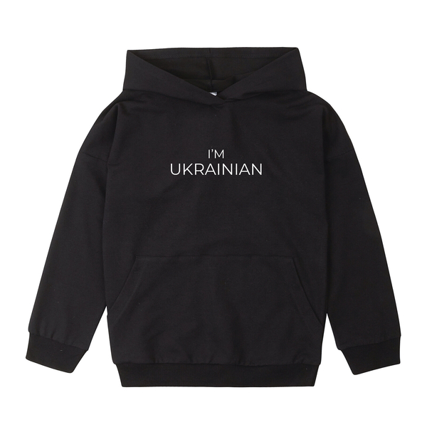 Худі Garnamama Ukraine Hoodie 2-х нитка 158 Чорний (914219.12735918) - Pampik