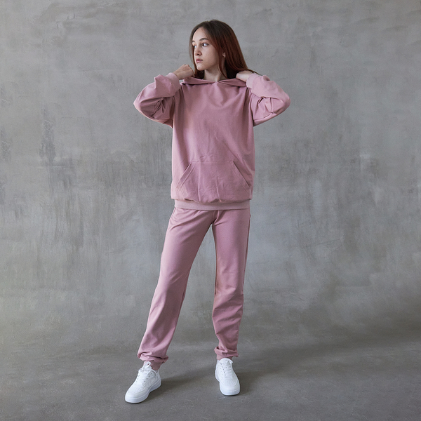 Худі Garnamama Basic Hoodie 2-х нитка 128 Рожевий (1050148.11408818) - Pampik - 2