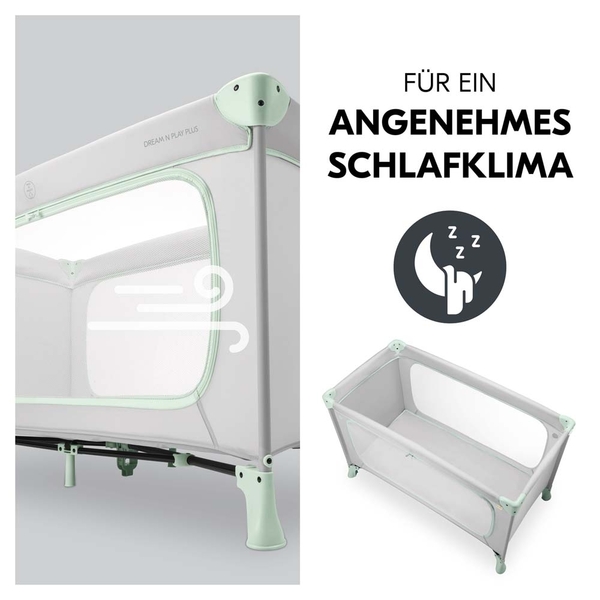 Дитяче ліжечко-манеж Hauck Dream N Play Plus Dusty Mint (60099-3) - Pampik - 8