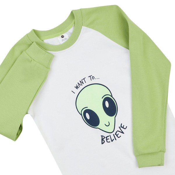 Піжама, що світиться Garnamama Neon PG 122 Білий Зелений (961943.5084173) - Pampik - 6