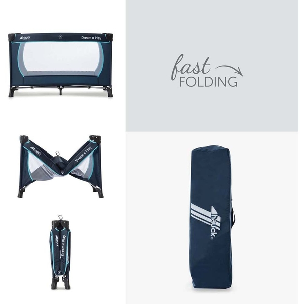 Дитяче ліжечко-манеж Hauck Dream N Play Navy/Aqua (60429-8) - Pampik - 4