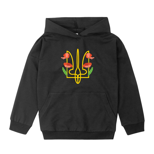 Худі Garnamama Basic Hoodie 2-х нитка наклейка вышиванка 152 Черный (1052155.1418011) - Pampik - 5