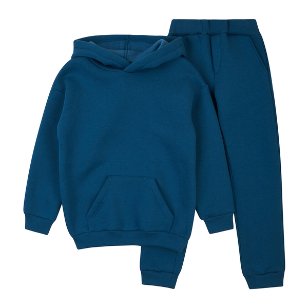 Спортивний костюм на флісі Garnamama Sweatsuit Hoodie+Pants soft нове лекало 140 Синий (951480.1309322) - Pampik - 9