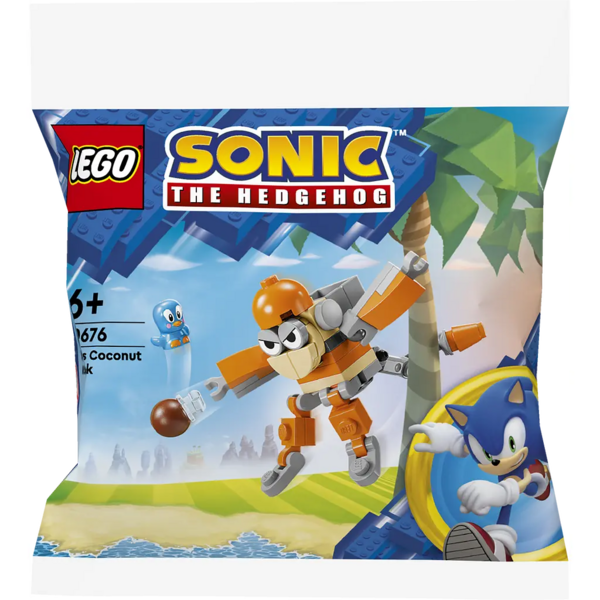 Конструктор LEGO Sonic Кокосова атака Кікі, 42 деталі (30676) - Pampik