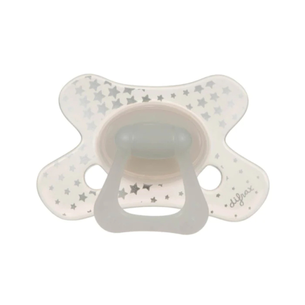 Пустушка силіконова Difrax Dental Night, ортодонтична, 12+ міс. (GL346) - Pampik