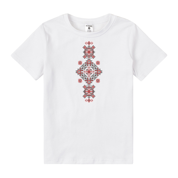 Футболка Garnamama Ukraine t-shirt Вишиванка 2025 158-164 Білий (1051155.1417754) - Pampik