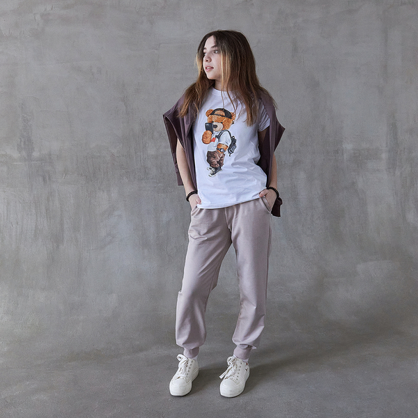 Спортивні штани Garnamama Season 2025, р.140, бежевий (1051101.1417282) - Pampik - 7