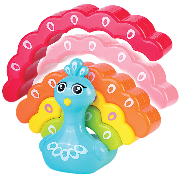 Развивающая игрушка-балансир Kiddi Smart Радужный павлинчик (4508-KS) - Pampik