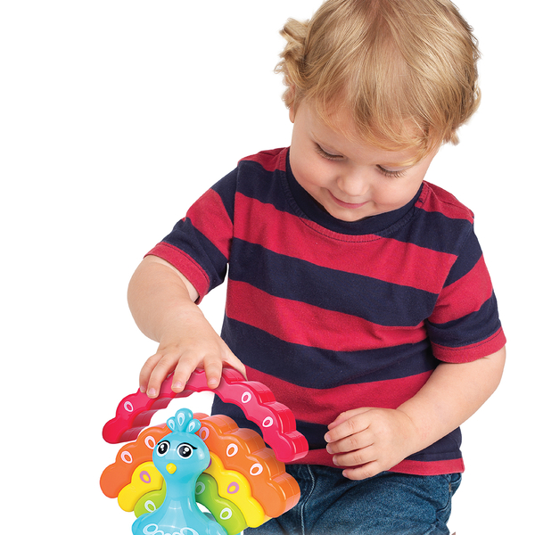 Развивающая игрушка-балансир Kiddi Smart Радужный павлинчик (4508-KS) - Pampik - 5