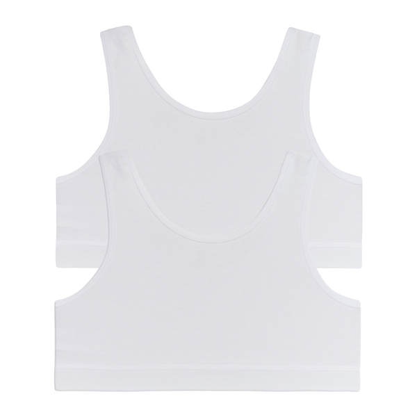 Ліф Garnamama Basic crop tops1 2-pack 110-116 Белый (815088.1171556) - Pampik - 2