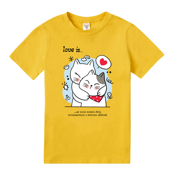 Футболка Garnamama Basic t-shirt Love is 110-116 Жовтий (1035655.14005216) - Pampik