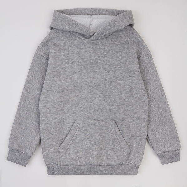 Худі на флісі Garnamama Basic Hoodie soft 134 Серый (1031540.1235336) - Pampik