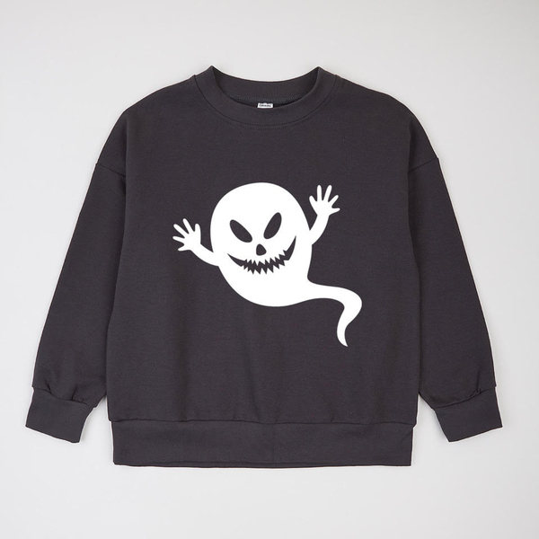 Світшот Garnamama Halloween sweatshirt 2-х нитка boy 140 Серый (1025392.13133310) - Pampik