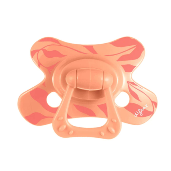 Пустушка силіконова Difrax Natural Peachy Leafs, симетрична, 20+ міс. (803 Peachy_leafs) - Pampik