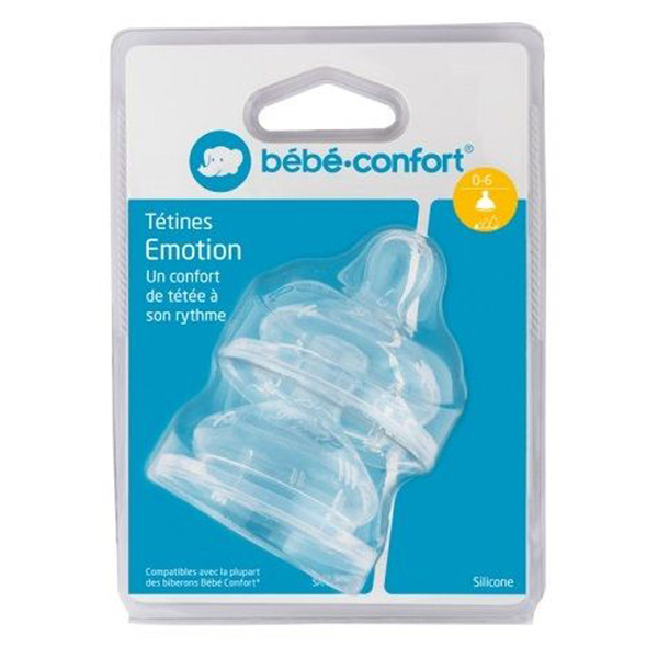 Соска силиконовая Bebe Confort Emotion, круглая, размер S0, для новорожденных, 2 шт. (3102208000) - Pampik - 2