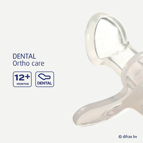 Пустышка силиконовая Difrax Dental Blossom, ортодонтическая, 12+ мес. (346 Blossom) - Pampik - 2
