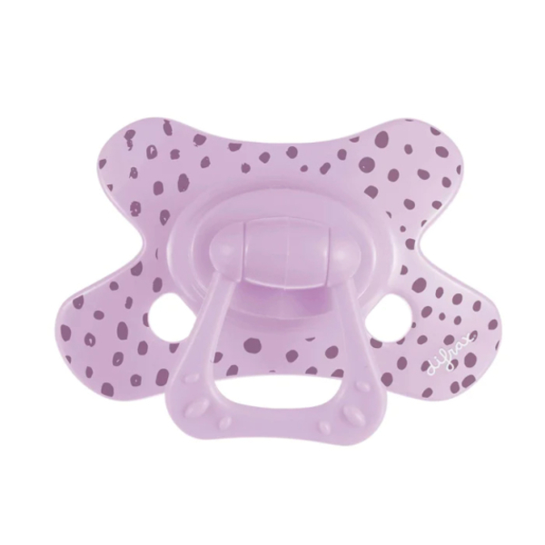 Пустушка силіконова Difrax Natural Lilac Dots, симетрична, 6+ міс. (127 Lilac_dots) - Pampik