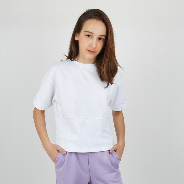 Футболка Garnamama Basic t-shirt elastic 170 Білий (988643.1344791) - Pampik
