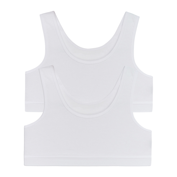 Ліф Garnamama Basic crop tops1 2-pack 110-116 Белый (815088.1171556) - Pampik