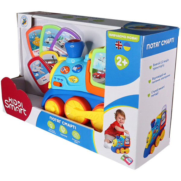 Інтерактивна двомовна іграшка Kiddi Smart Потяг Смарті, укр/англ (4231T-KS) - Pampik - 9