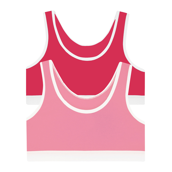 Ліф Garnamama Basic crop tops1 2-pack 98-104 Розовый Красный (816935.1171552) - Pampik