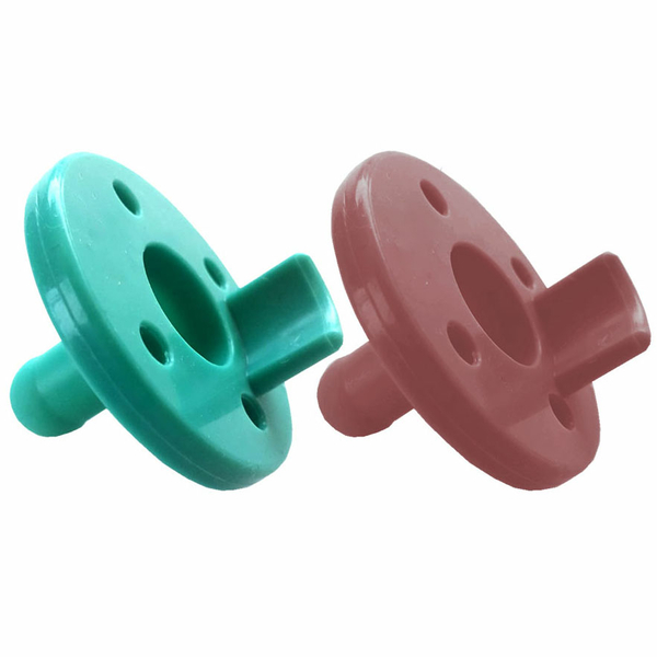 Пустушка силіконова 100% MinikOiOi Basics Аqua Green / Velvet Rose, 3 м+, 2 шт. (101030004) - Pampik