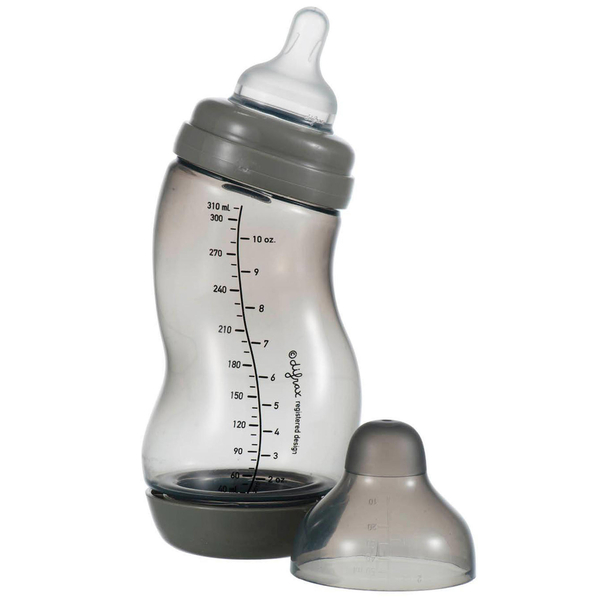 Антиколиковая бутылочка Difrax S-bottle Wide, с силиконовой соской, 310 мл, Clay (707 Clay) - Pampik