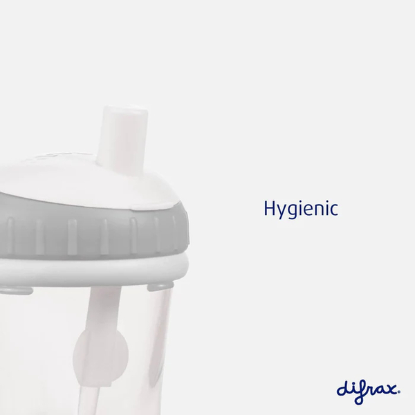 Чашка непроливайка с силиконовой соломинкой Difrax Non-Spill, 250 мл, Raspberry (1010 Raspberry) - Pampik - 3