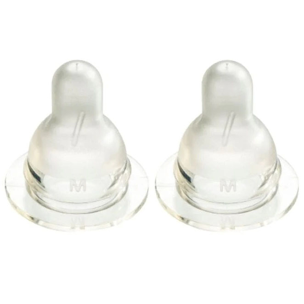 Силіконова соска для пляшечки Difrax S-bottle Natural, розмір M, 2 шт. (672) - Pampik