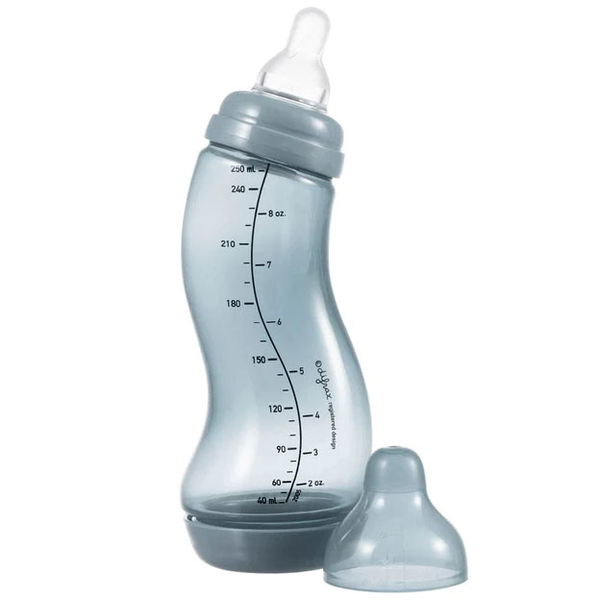 Антиколиковая бутылочка Difrax S-bottle Natural Trend, с силиконовой соской, 250 мл, Stone (706T Stone) - Pampik