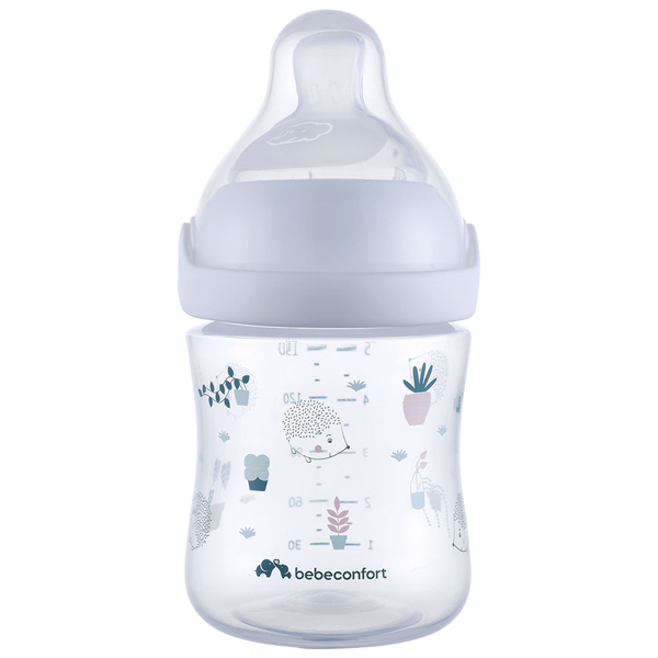 Пляшечка для годування Bebe Confort Emotion Physio Urban Garden, 150 мл, білий (3102209110) - Pampik