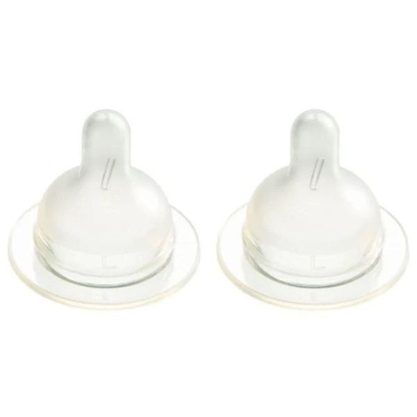 Силиконовая соска для бутылочки Difrax S-bottle Wide, размер L, 2 шт. (678) - Pampik