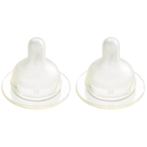 Силіконова соска для пляшечки Difrax S-bottle Wide, розмір M, 2 шт. (676) - Pampik