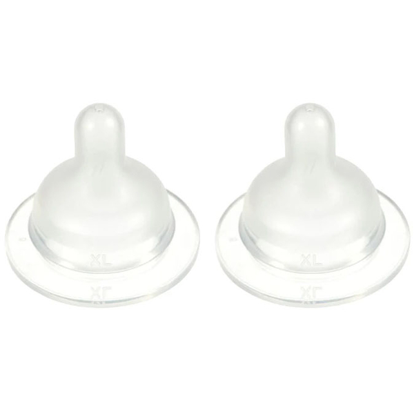 Силіконова соска для пляшечки Difrax S-bottle Wide, розмір XL, 2 шт. (679) - Pampik