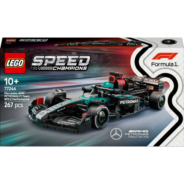 Конструктор LEGO Speed Champions Автомобіль для перегонів Mercedes-AMG F1 W15, 267 деталей (77244) - Pampik