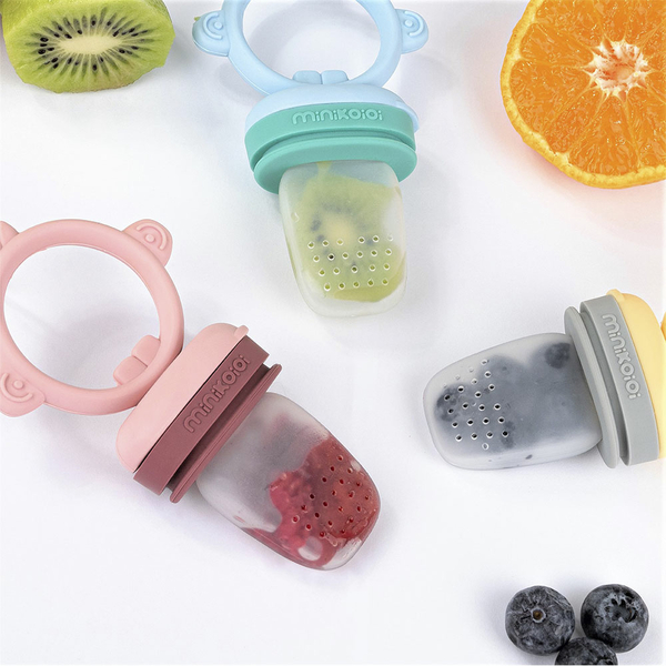 Ніблер силіконовий MinikOiOi Pulps Pinky Pink / Powder Grey (101130005) - Pampik - 2