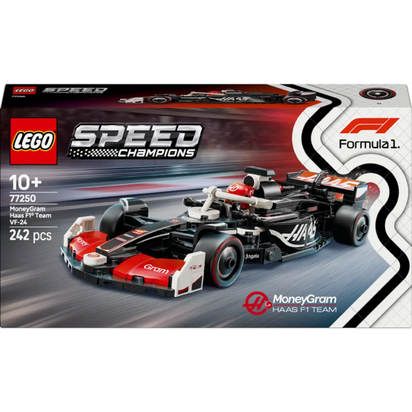 Конструктор LEGO Speed ​​Champions Автомобиль для гонки MoneyGram Haas F1 Team VF-24, 242 деталі (77250) - Pampik