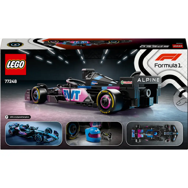 Конструктор LEGO Speed Champions Автомобіль для перегонів BWT Alpine F1 Team A524, 258 деталей (77248) - Pampik - 2