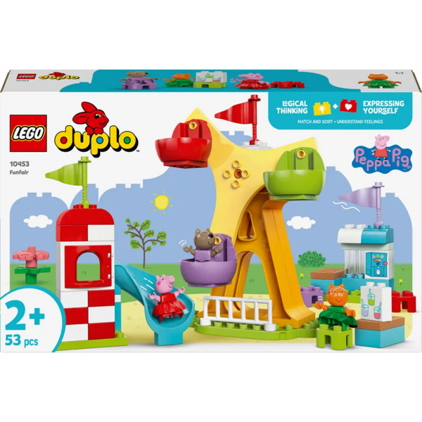 Конструктор LEGO DUPLO Peppa Pig Ярмарка развлечений, 53 деталі (10453) - Pampik