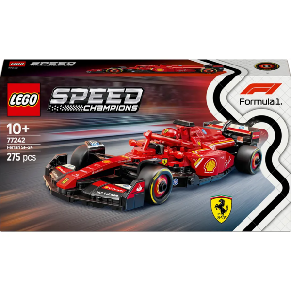 Конструктор LEGO Speed ​​Champions Автомобиль для гонки F1 Ferrari SF-24, 275 деталей (77242) - Pampik