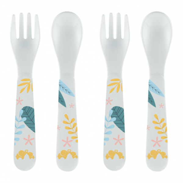 Набір пластикових столових приборів Bebe Confort Little Buddies, 4 шт. (3105209920) - Pampik