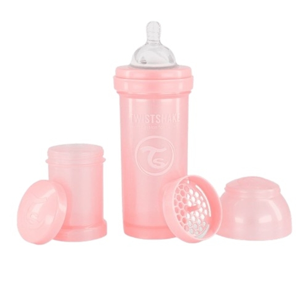 Антиколиковая бутылочка с силиконовой соской Twistshake Pearl Pink, 260 мл (78380) - Pampik